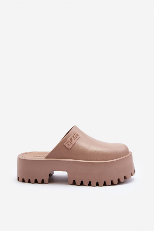 Chinelos com sola maciça da moda Big Star NN274016 bege