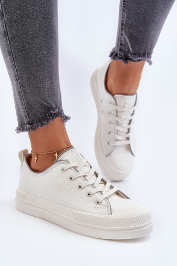 Sapatos femininos Big Star NN274850 branco