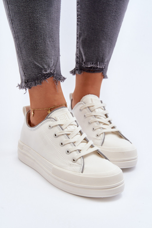 Sapatos femininos Big Star NN274850 branco