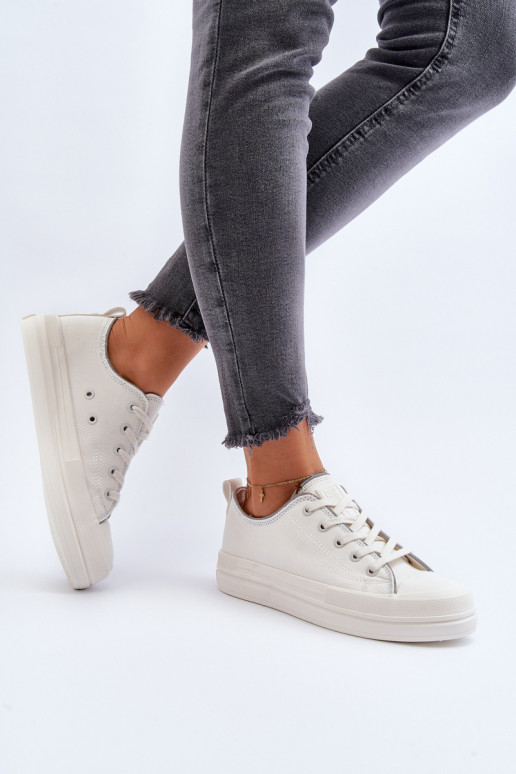 Sapatos femininos Big Star NN274850 branco