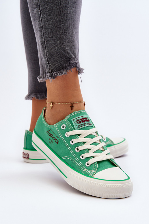 Sapatos femininos Big Star NN274240 verdes