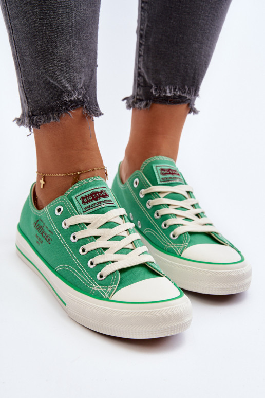 Sapatos femininos Big Star NN274240 verdes
