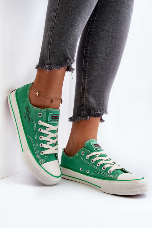 Sapatos femininos Big Star NN274240 verdes