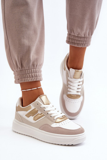 Modelo de tênis sapatos bege Regines