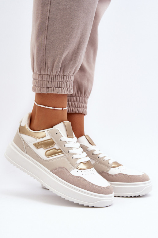 Modelo de tênis sapatos bege Regines