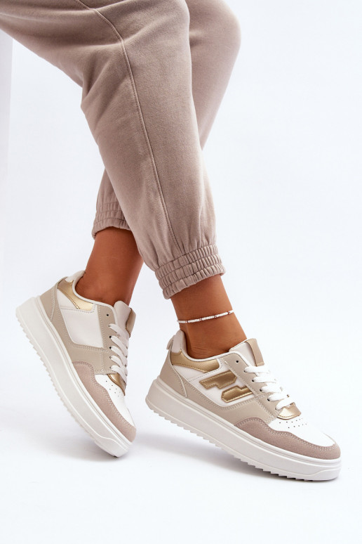 Modelo de tênis sapatos bege Regines