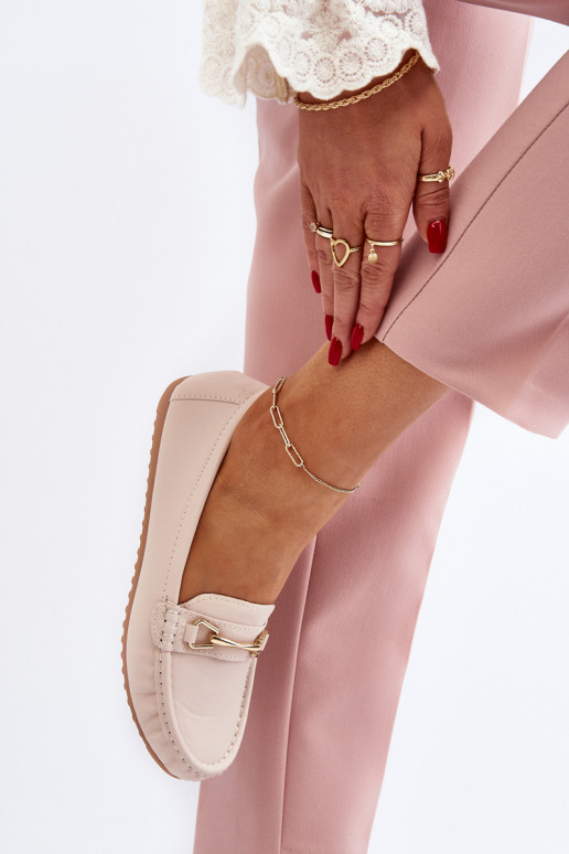 Modelo clássico Mocassins com enfeites cor bege Ainslee Modelo clássico Mocassins com enfeites cor bege Ainslee