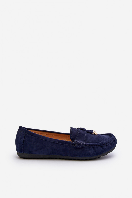 feito de camurça Modelo clássico Mocassins cor azul escuro Ontala