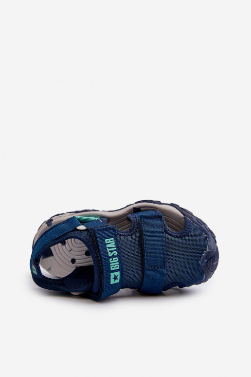 sandálias para meninos com fechos adesivos Big Star NN374236 azul escuro