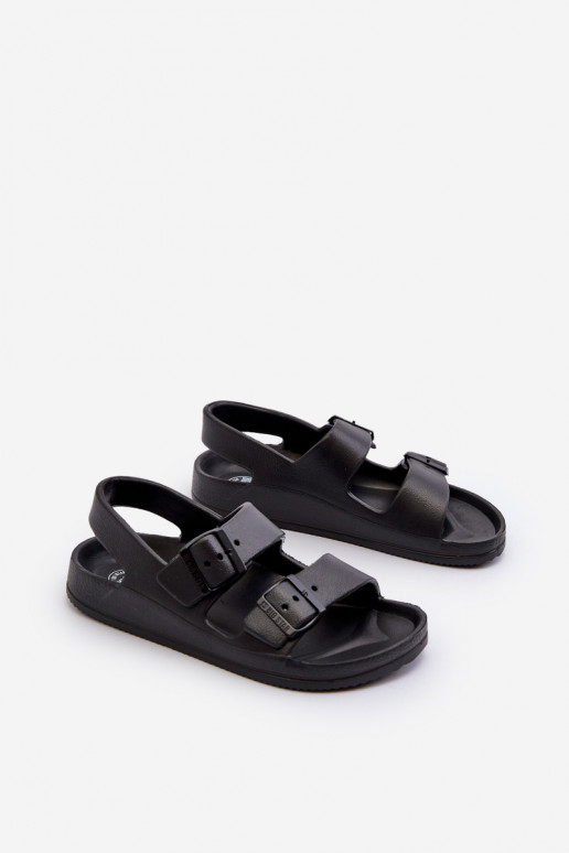 Chinelos infantis com fivelas BIG STAR NN374541 cor preta