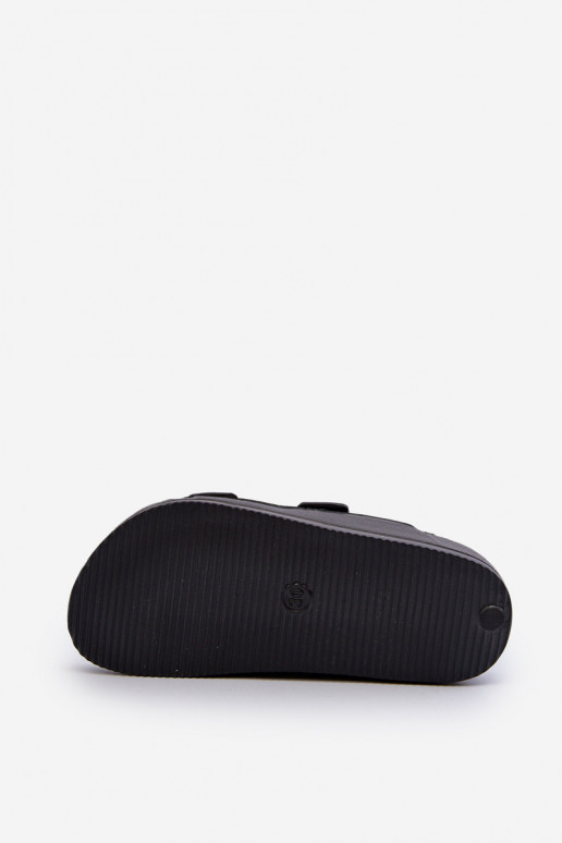 Chinelos infantis com fivelas BIG STAR NN374541 cor preta