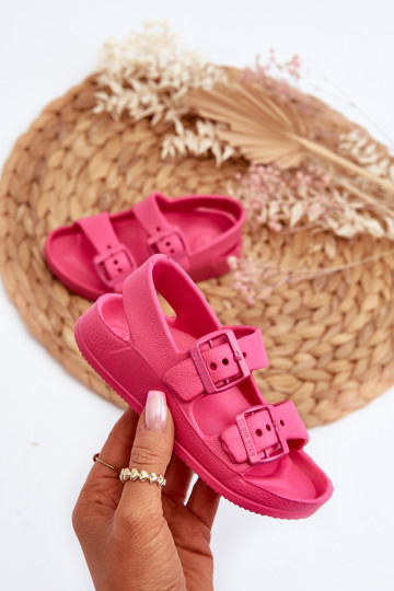 Chinelos infantis com fivelas BIG STAR NN374545 cor rosa 2