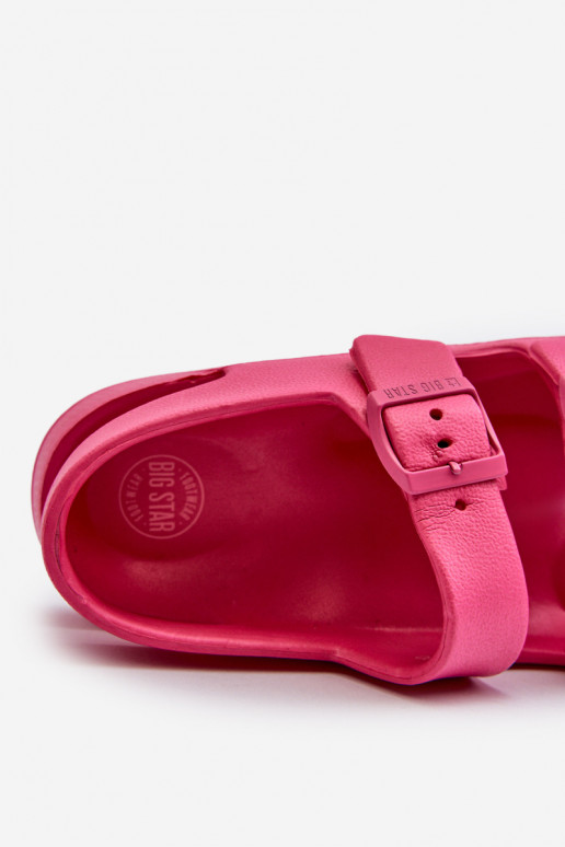 Chinelos infantis com fivelas BIG STAR NN374545 cor rosa