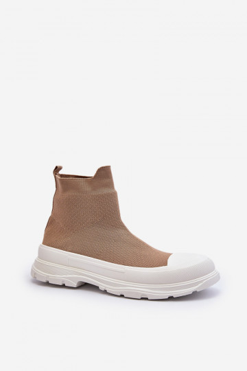 Botins Ilanae castanhos de mulher com palmilha tipo meia 2