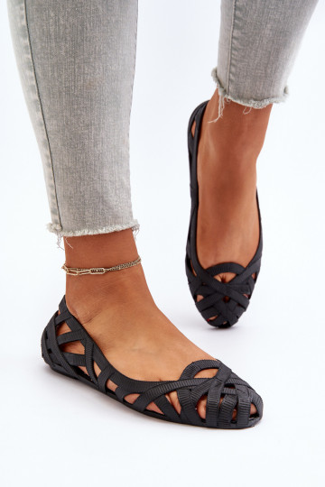 Bailarinas de borracha na cor preta Salam