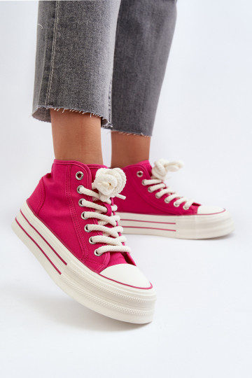 Sapatos casuais com plataforma na cor rosa Aineri