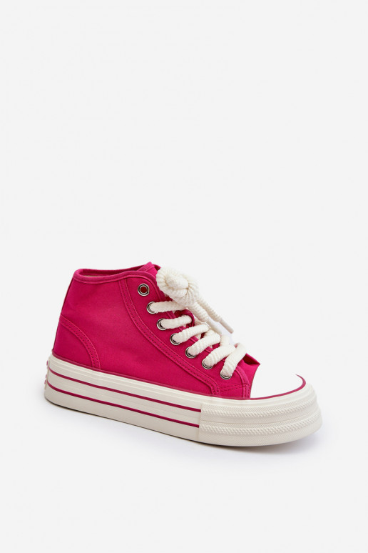Sapatos casuais com plataforma na cor rosa Aineri