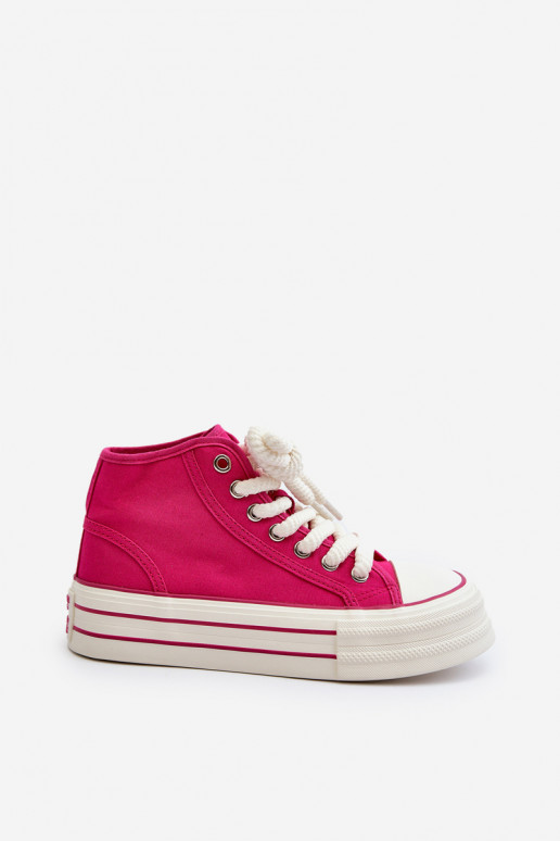 Sapatos casuais com plataforma na cor rosa Aineri