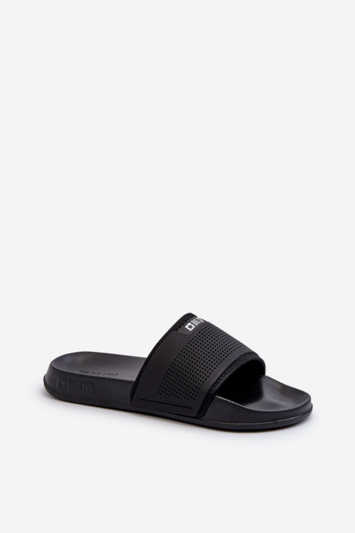 Chinelos masculinos leves Big Star NN174694 pretos