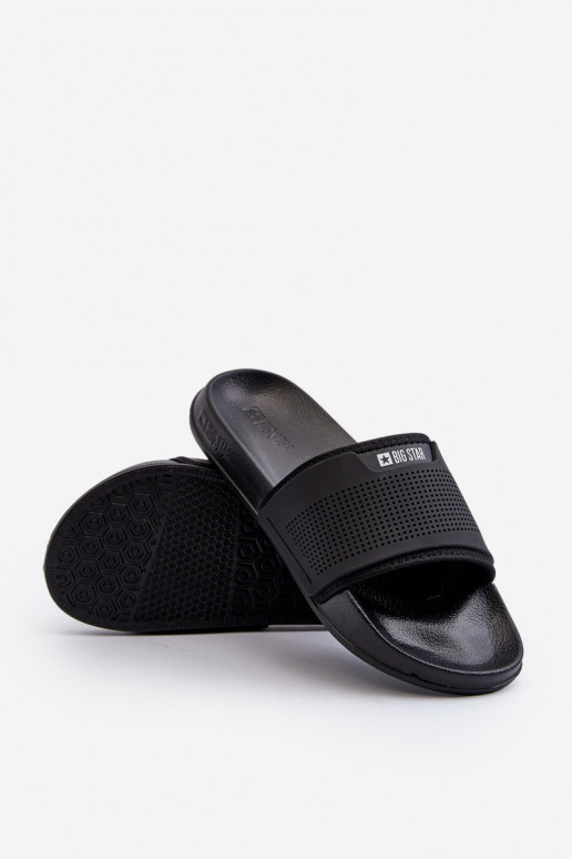 Chinelos masculinos leves Big Star NN174694 pretos