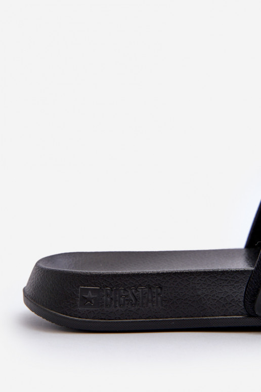 Chinelos masculinos leves Big Star NN174694 pretos