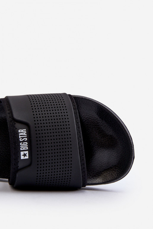 Chinelos masculinos leves Big Star NN174694 pretos