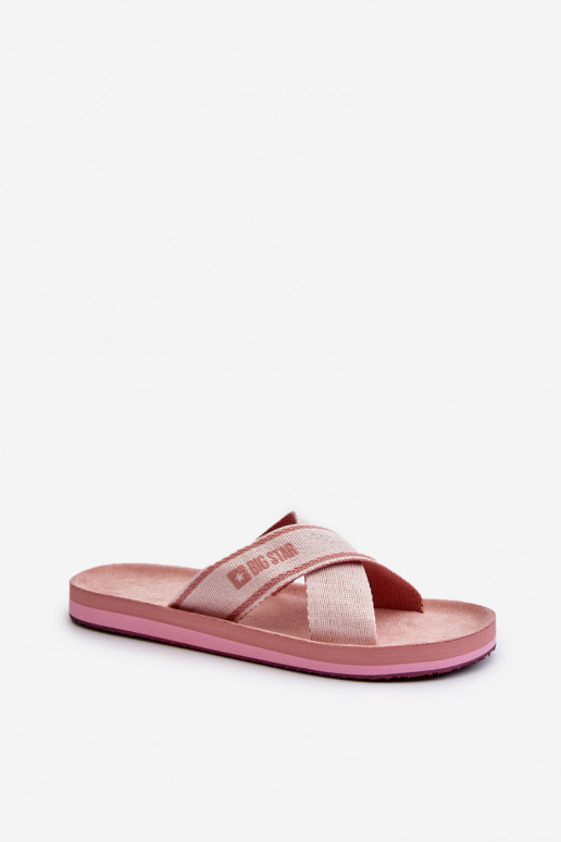 Chinelos femininos Big Star NN274A058 rosa