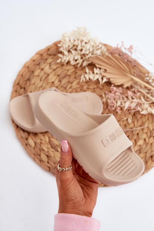 Chinelos leves Big Star infantil NN374559 bege Chinelos leves Big Star infantil NN374559 bege