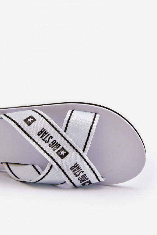 Chinelos femininosChinelos levesj Podeszwie Big Star NN274A509 branco Chinelos femininosChinelos levesj Podeszwie Big Star NN274A509 branco