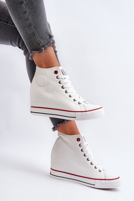 Sapatos de lazer Cross Jeans NN2R4004 cor branca