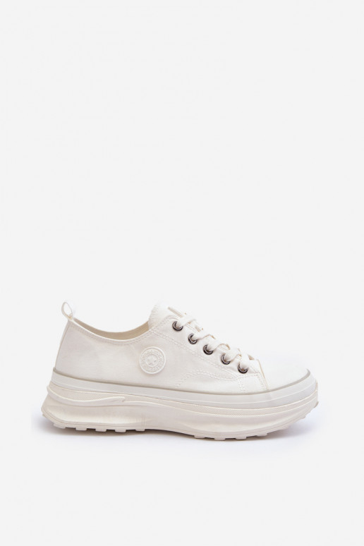 Sapatos femininos com sola maciça da moda Big Star NN274126 cor branca