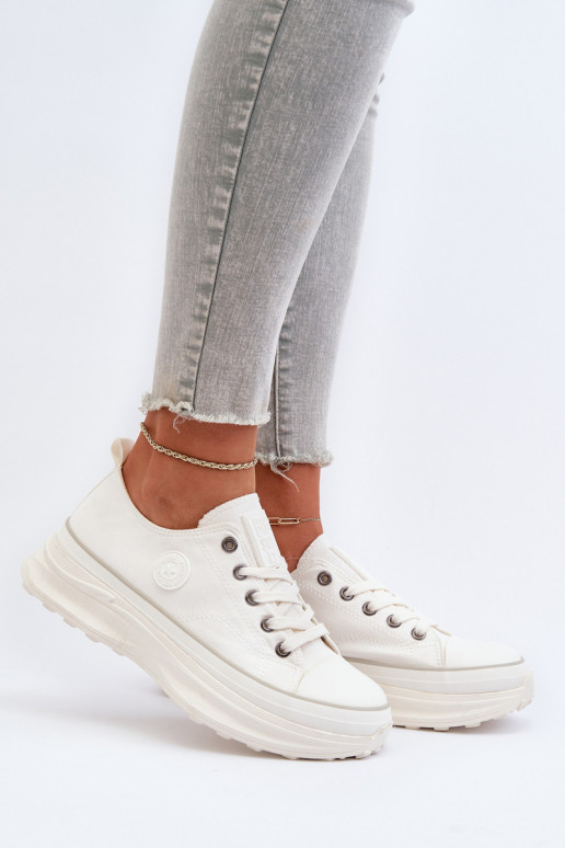 Sapatos femininos com sola maciça da moda Big Star NN274126 cor branca