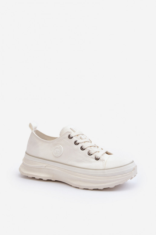 Sapatos femininos com sola maciça da moda Big Star NN274126 cor branca