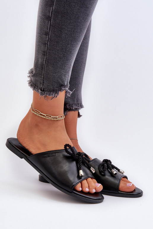 Chinelos femininos Eko Big Star NN274066 pretos