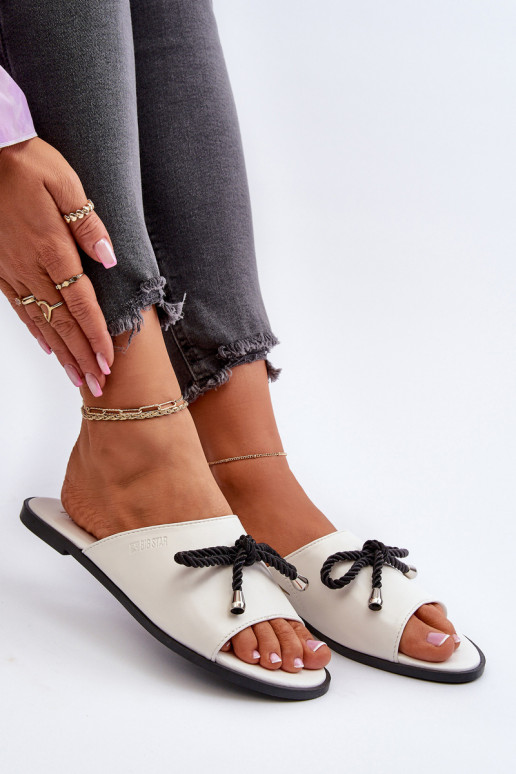 Chinelos femininos Eko Big Star NN274067 cor branca