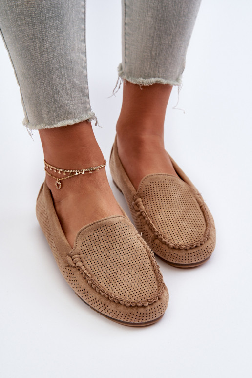 Mocassins elegantes de camurça bege Ranica