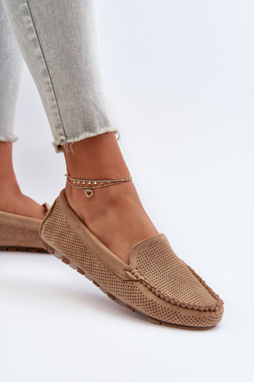 Mocassins elegantes de camurça bege Ranica