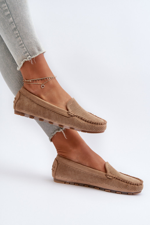 Mocassins elegantes de camurça bege Ranica