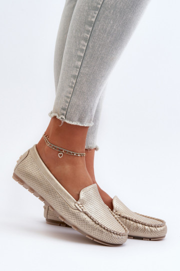 Mocassins cor ouro Ranica 2