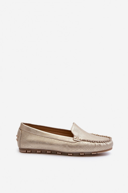 Mocassins cor ouro Ranica