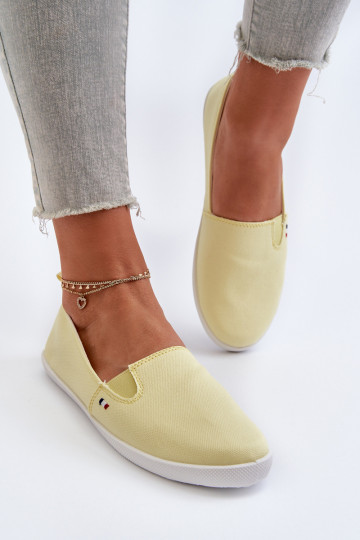 Calçados esportivos calçados de lazer Slip-On cor amarela Adrancia