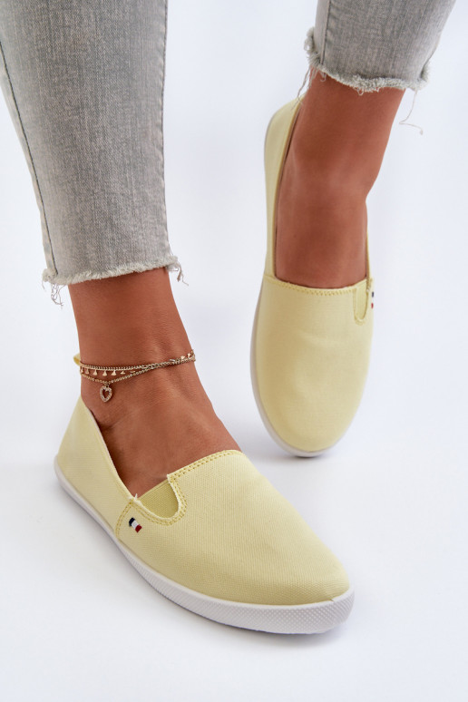 Calçados esportivos calçados de lazer Slip-On cor amarela Adrancia
