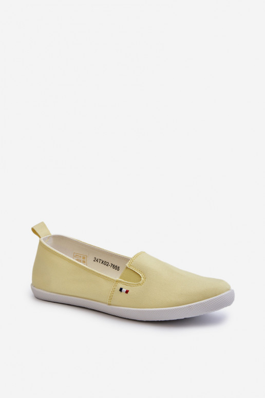 Calçados esportivos calçados de lazer Slip-On cor amarela Adrancia
