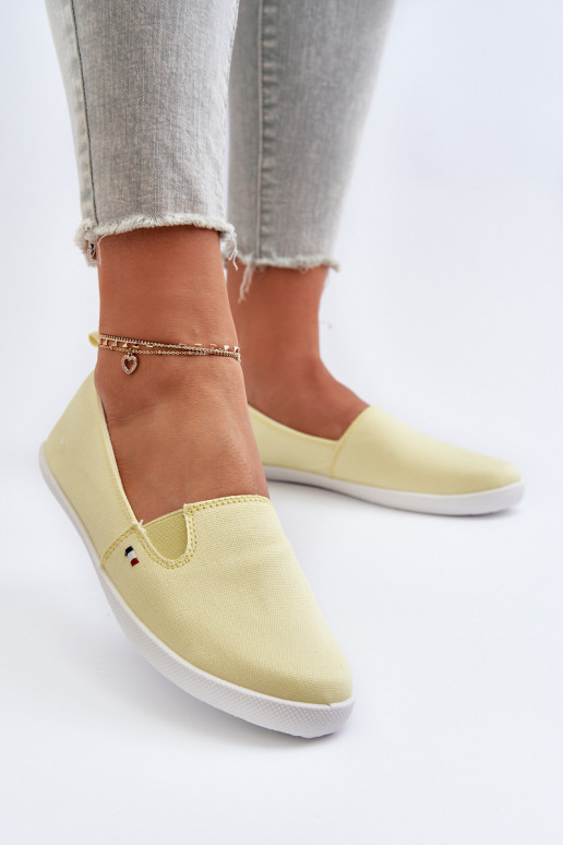 Calçados esportivos calçados de lazer Slip-On cor amarela Adrancia