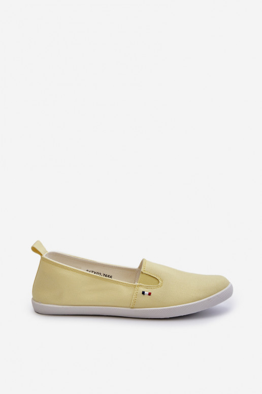 Calçados esportivos calçados de lazer Slip-On cor amarela Adrancia