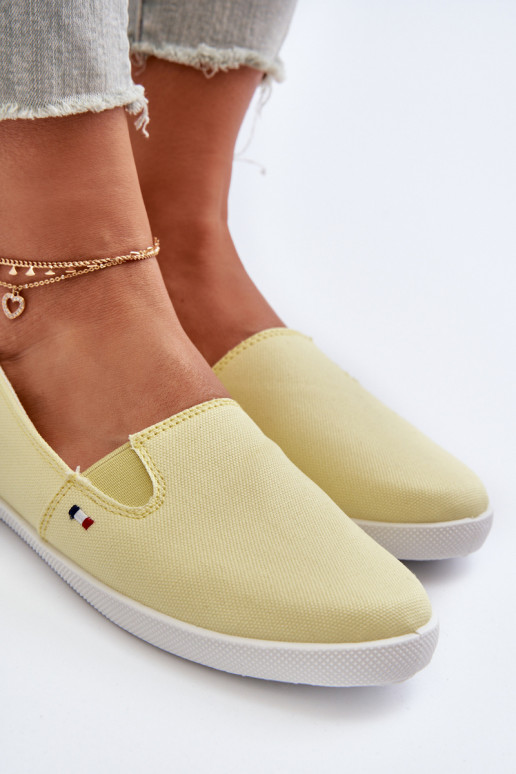 Calçados esportivos calçados de lazer Slip-On cor amarela Adrancia