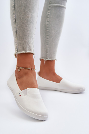 Tênis sapatos casuais Slip-On cor branca Adrancia 2