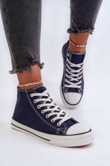 Sapatos de lazer cor azul escuro Socerio