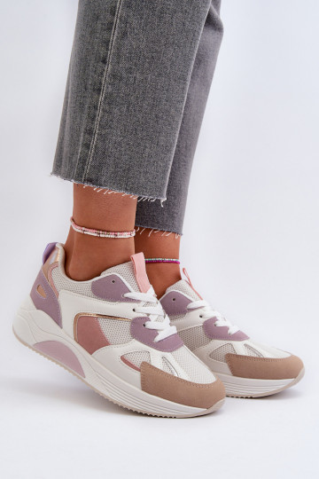 Modelo de tênis com plataforma Cor roxa Lenivia 2