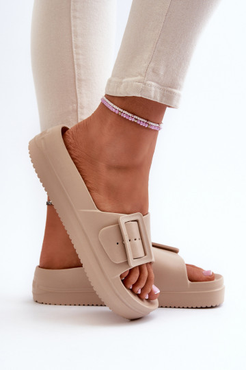 Big Star NN274A666 sandálias plataforma leve com fivelas bege 2